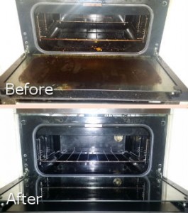 Before and After Oven Cleaning